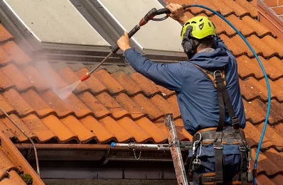 Démoussage et hydrofuge de toiture à Optevoz